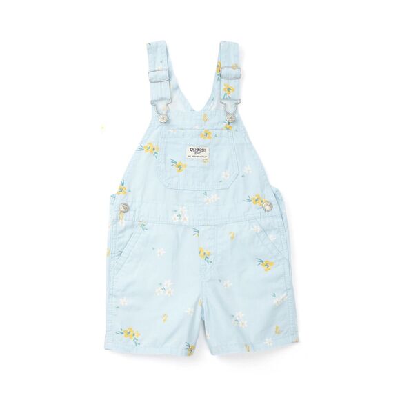 ✨OshKosh B'gosh® Toddler Girls Green Floral Sz 4T Shortall✨ - Picture 1 of 9